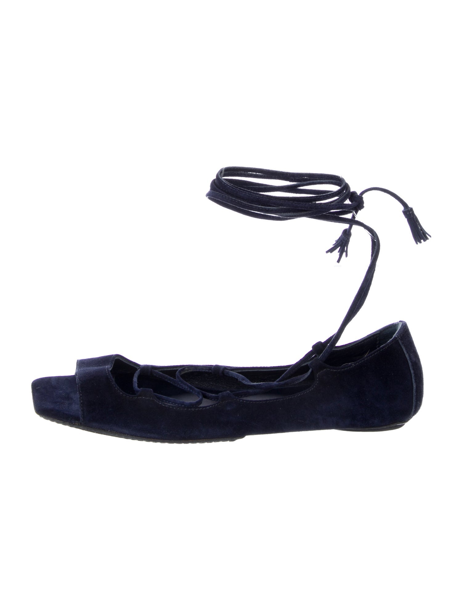 Khaite Suede Tassel Accents Sandals