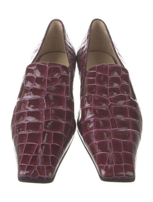 Khaite Embossed Leather Animal Print Flats