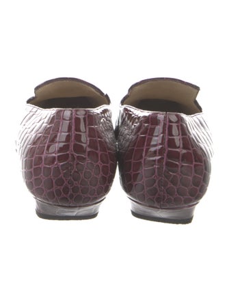 Khaite Embossed Leather Animal Print Flats