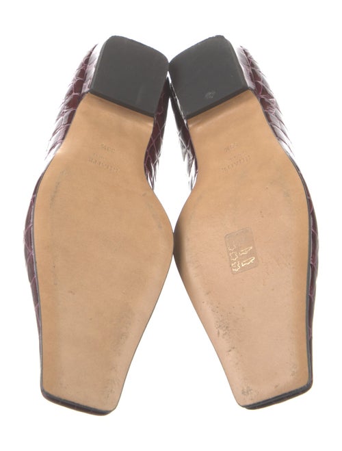 Khaite Embossed Leather Animal Print Flats