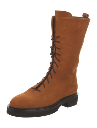 Khaite Suede Combat Boots
