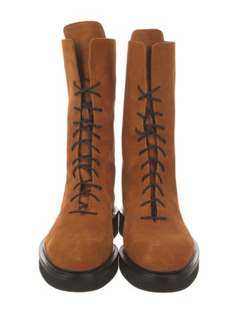 Khaite Suede Combat Boots