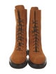 Khaite Suede Combat Boots