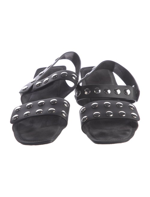 Khaite Leather Studded Accents Mary Jane Flats