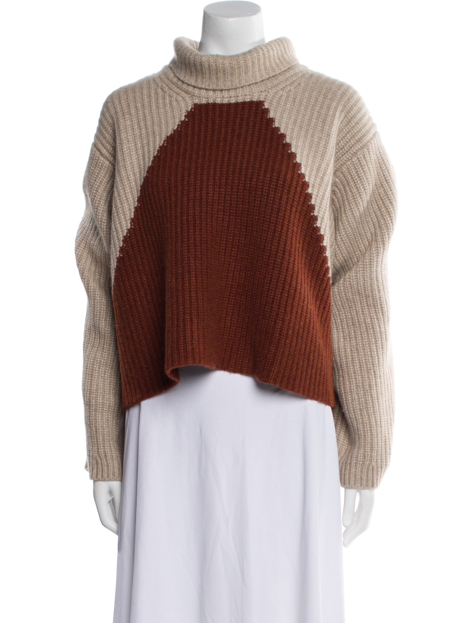 Khaite Cashmere Colorblock Pattern Sweater