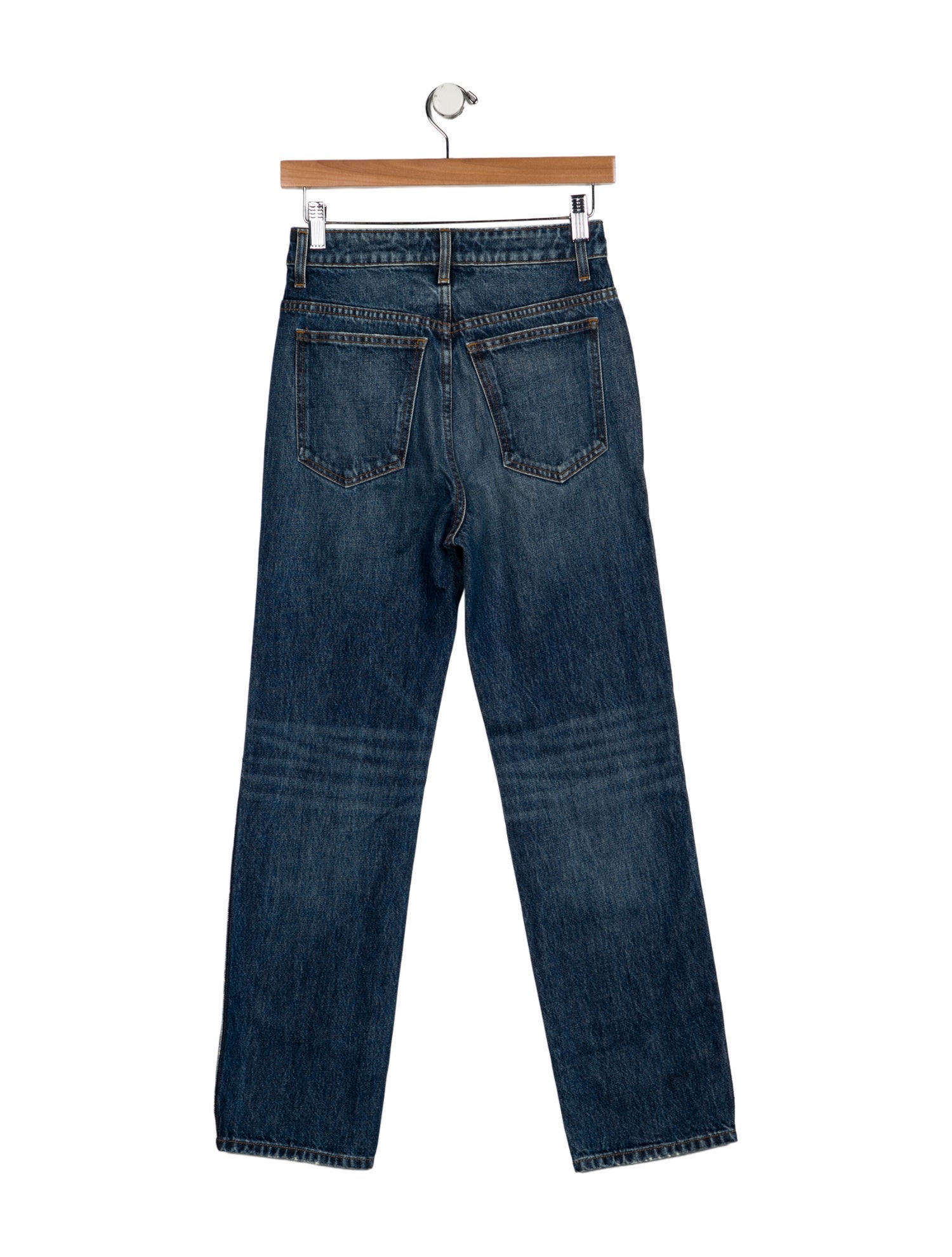 Khaite High-Rise Straight Leg Jeans