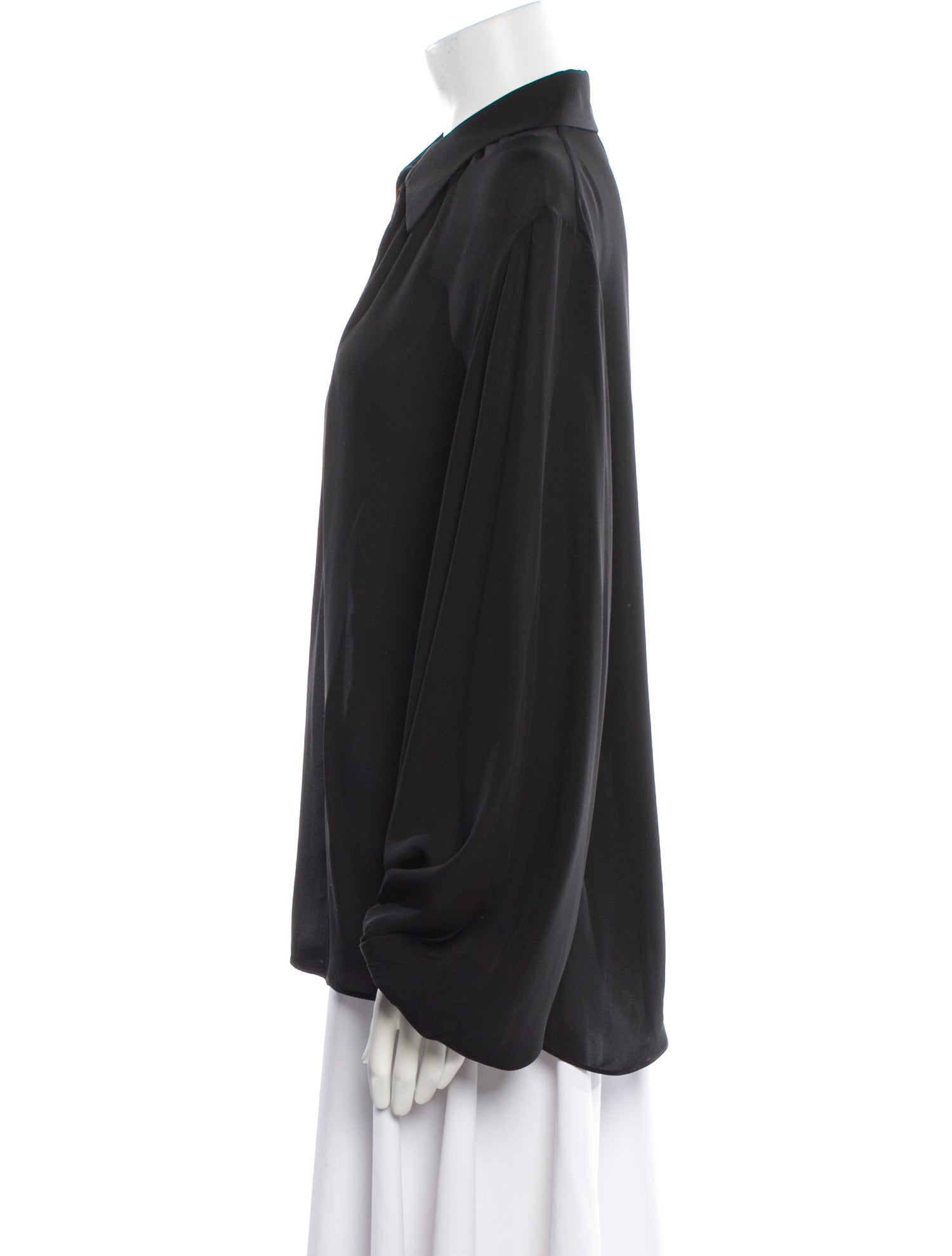 Khaite Silk Long Sleeve Blouse