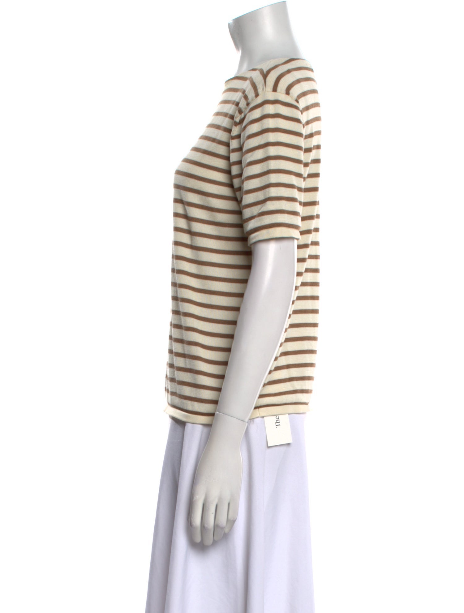 Khaite Silk Striped T-Shirt