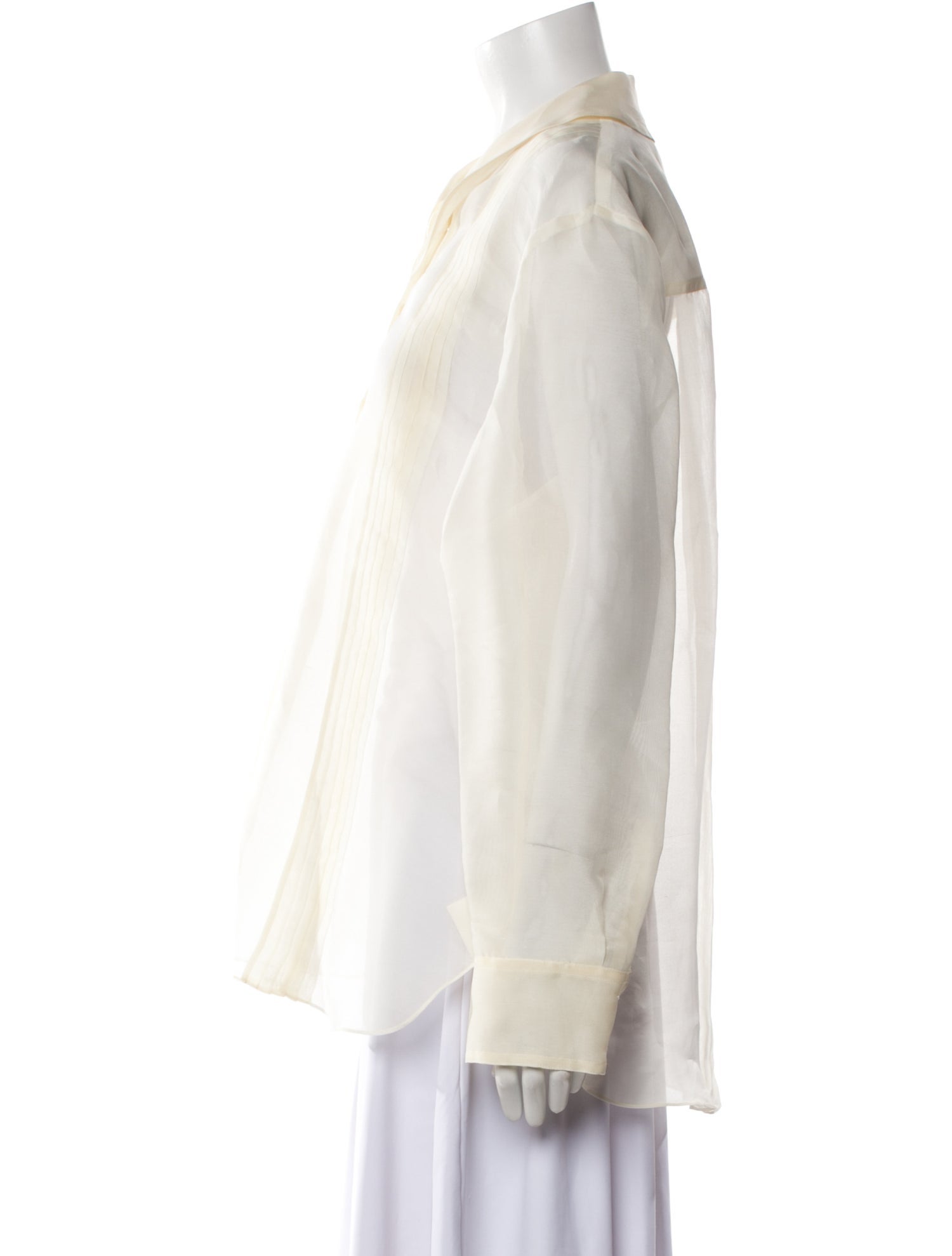 Khaite Silk Long Sleeve Button-Up Top w/ Tags