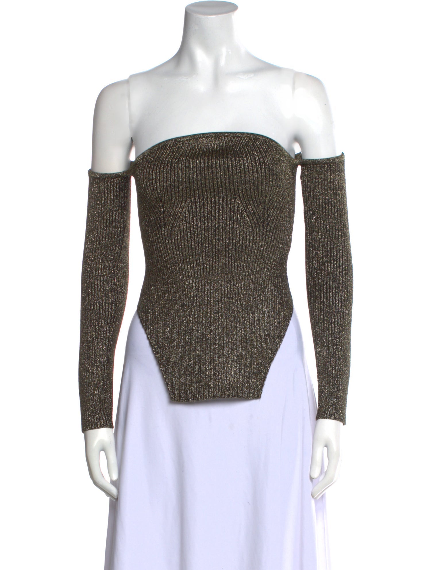 Khaite Printed Off-The-Shoulder Top