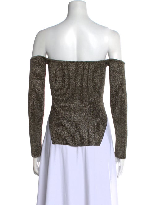 Khaite Printed Off-The-Shoulder Top