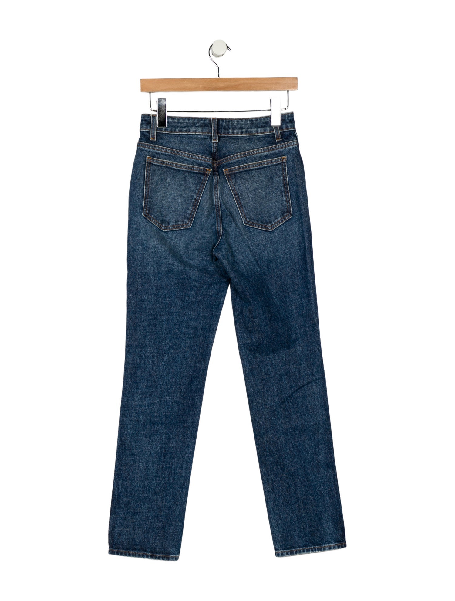 Khaite High-Rise Straight Leg Jeans