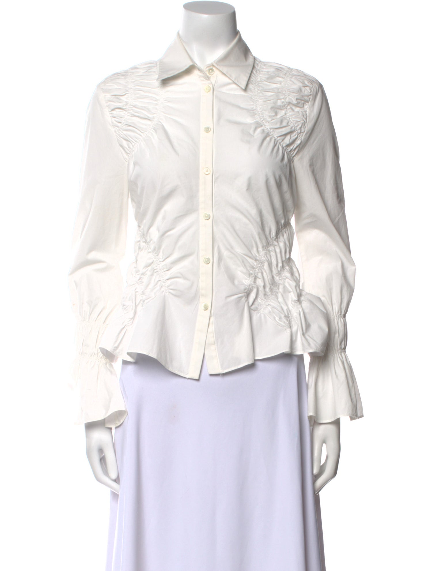 Khaite Long Sleeve Button-Up Top