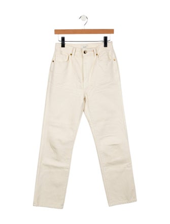 Khaite High-Rise Straight Leg Jeans