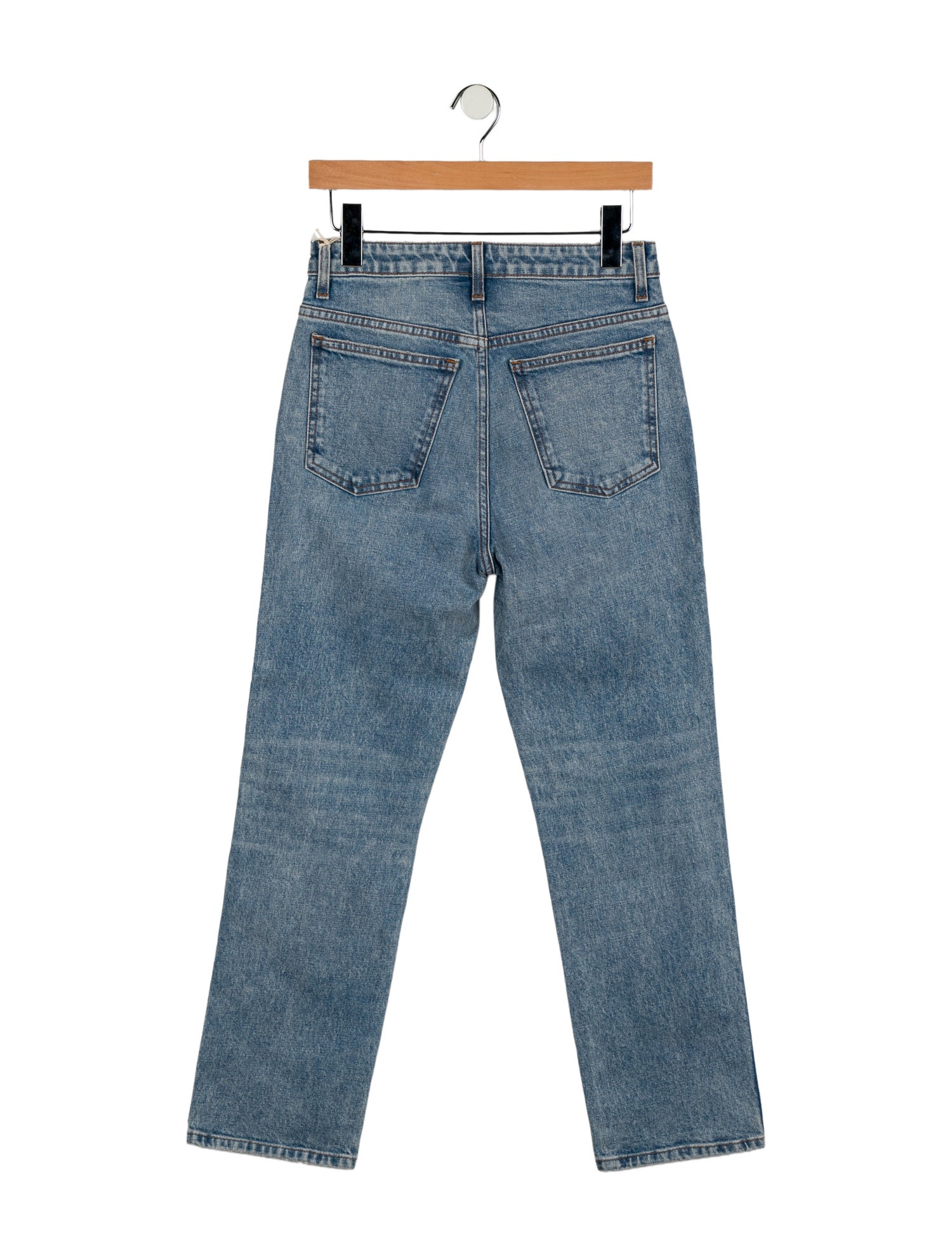 Khaite High-Rise Straight Leg Jeans