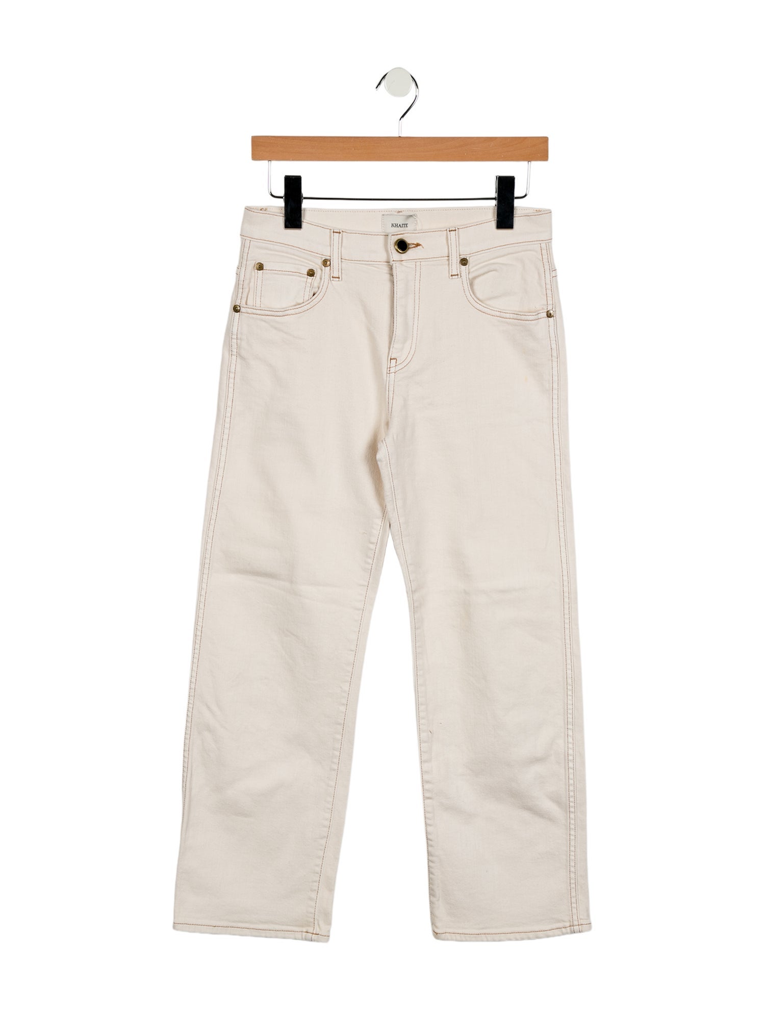 Khaite Mid-Rise Straight Leg Jeans