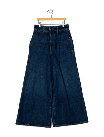 Khaite Mid-Rise Wide Leg Jeans