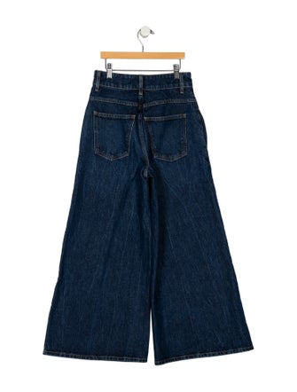 Khaite Mid-Rise Wide Leg Jeans