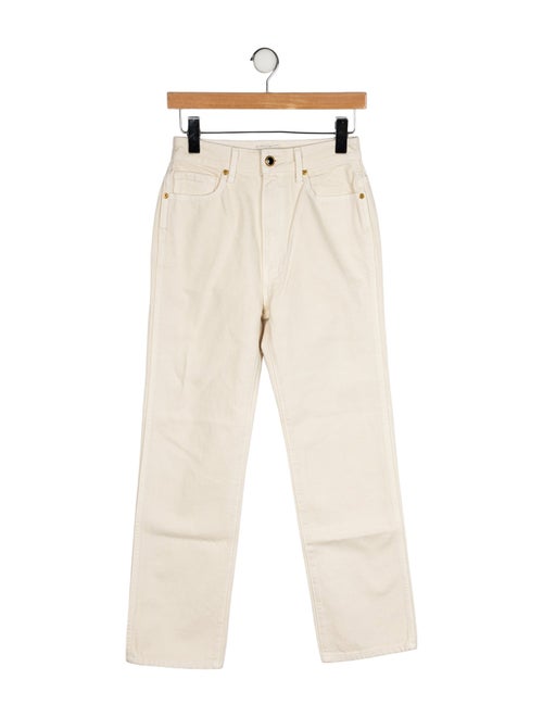 Khaite High-Rise Straight Leg Jeans