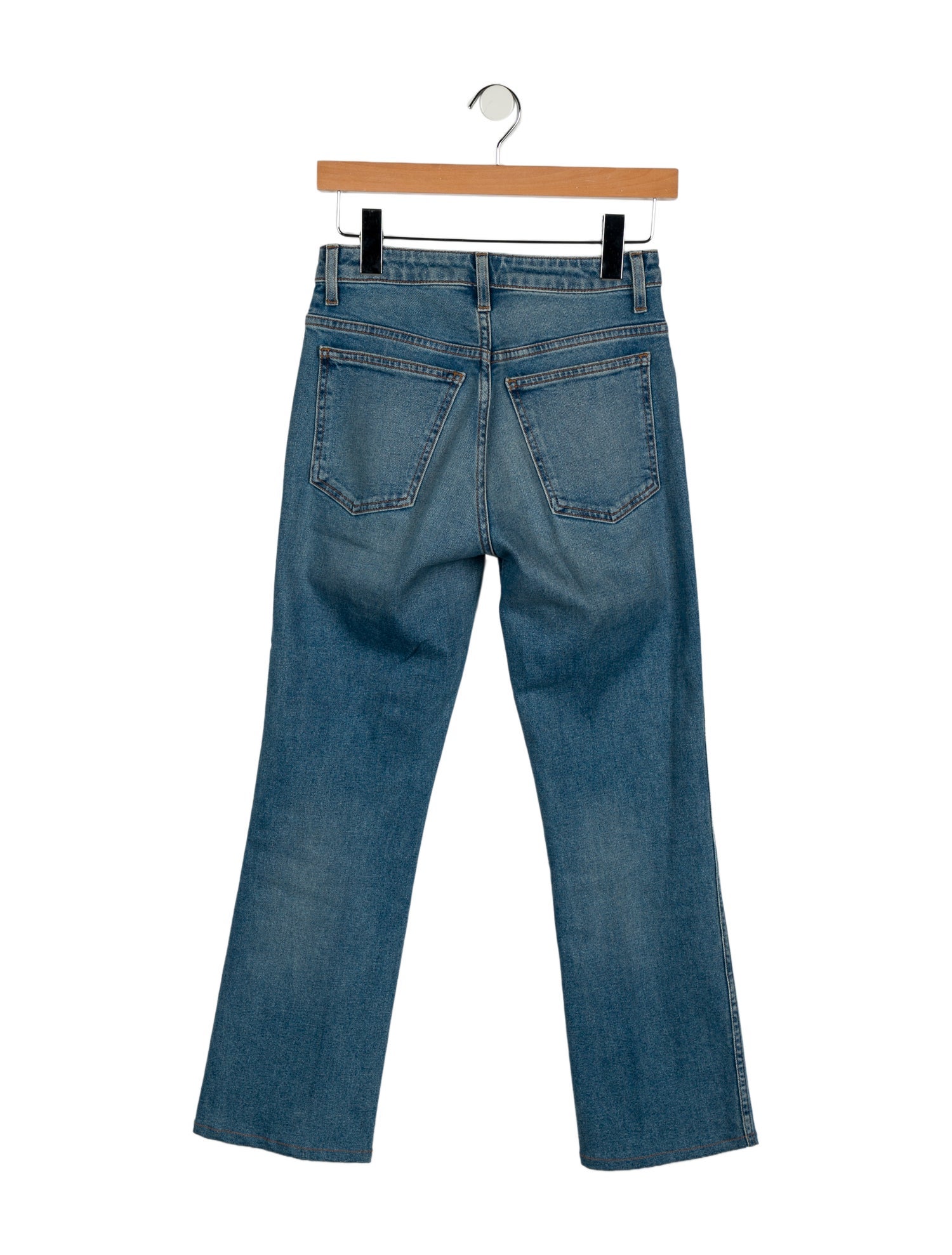 Khaite Mid-Rise Straight Leg Jeans