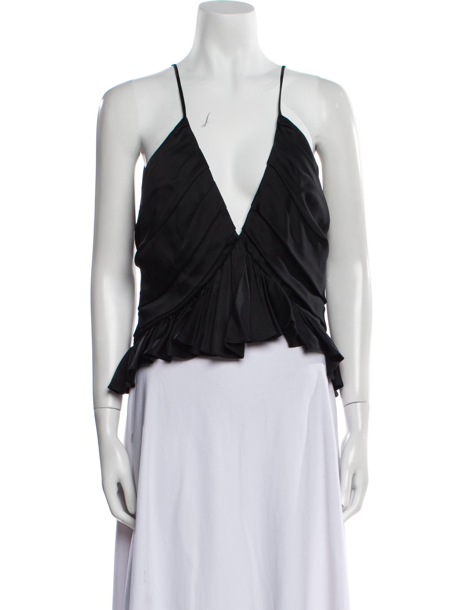 Khaite V-Neck Sleeveless Crop Top