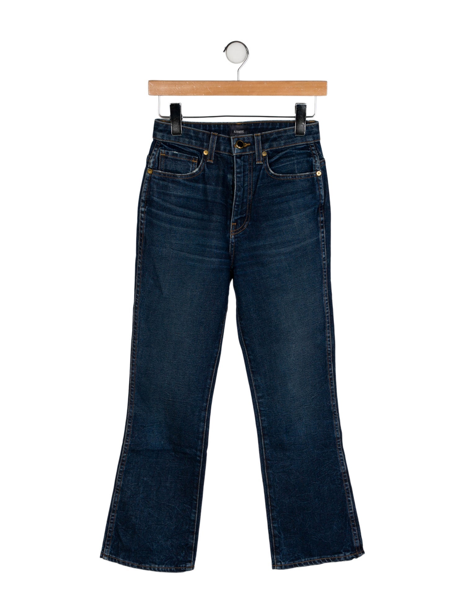 Khaite Mid-Rise Straight Leg Jeans