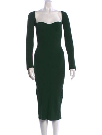 Khaite Square Neckline Midi Length Dress