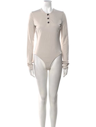 Khaite Crew Neck Long Sleeve Bodysuit