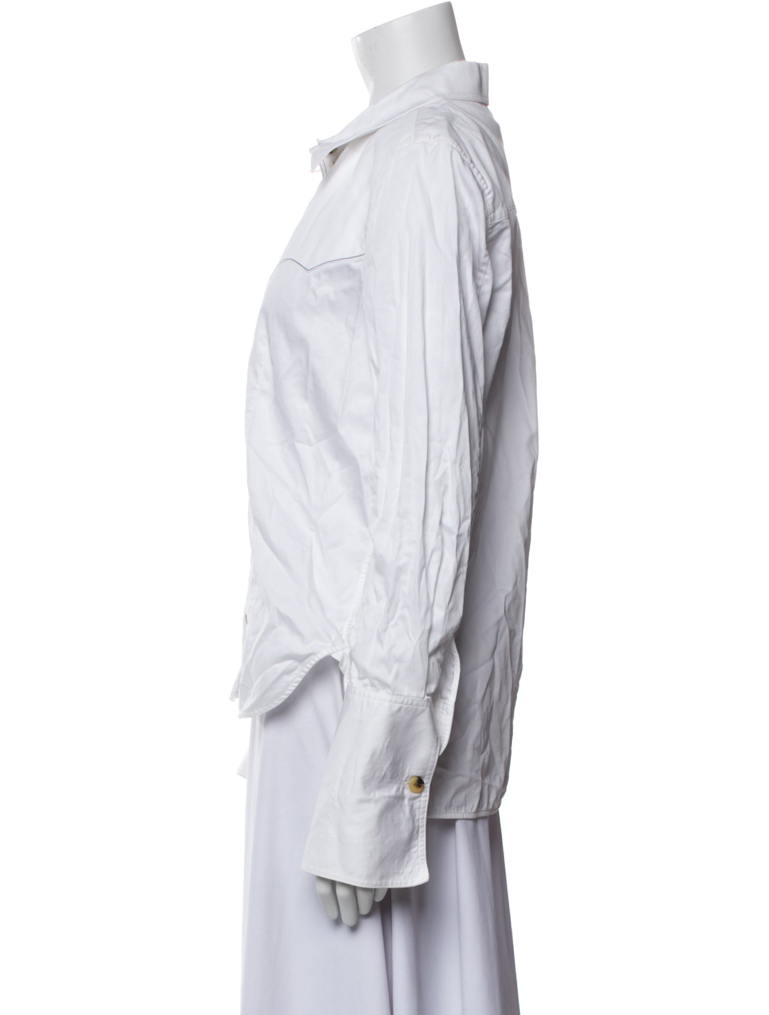 Khaite Long Sleeve Button-Up Top