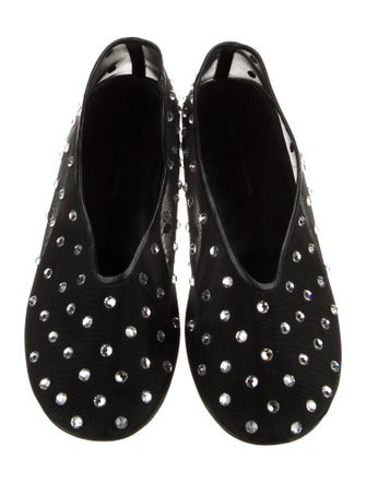 Khaite Mesh Crystal Embellishments Ballet Flats