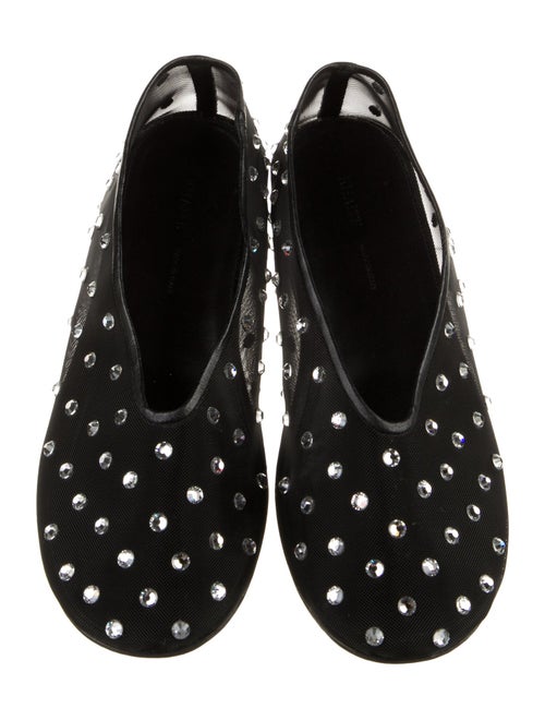 Khaite Mesh Crystal Embellishments Ballet Flats
