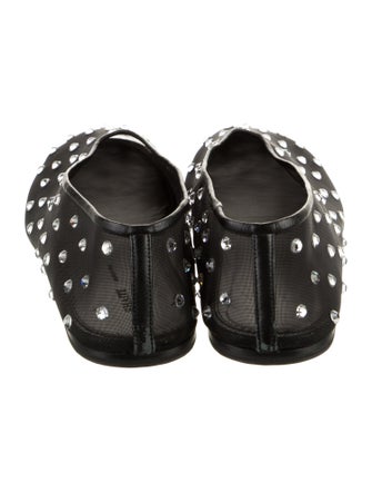 Khaite Mesh Crystal Embellishments Ballet Flats