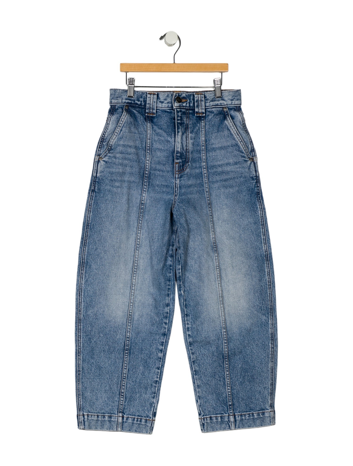 Khaite High-Rise Straight Leg Jeans