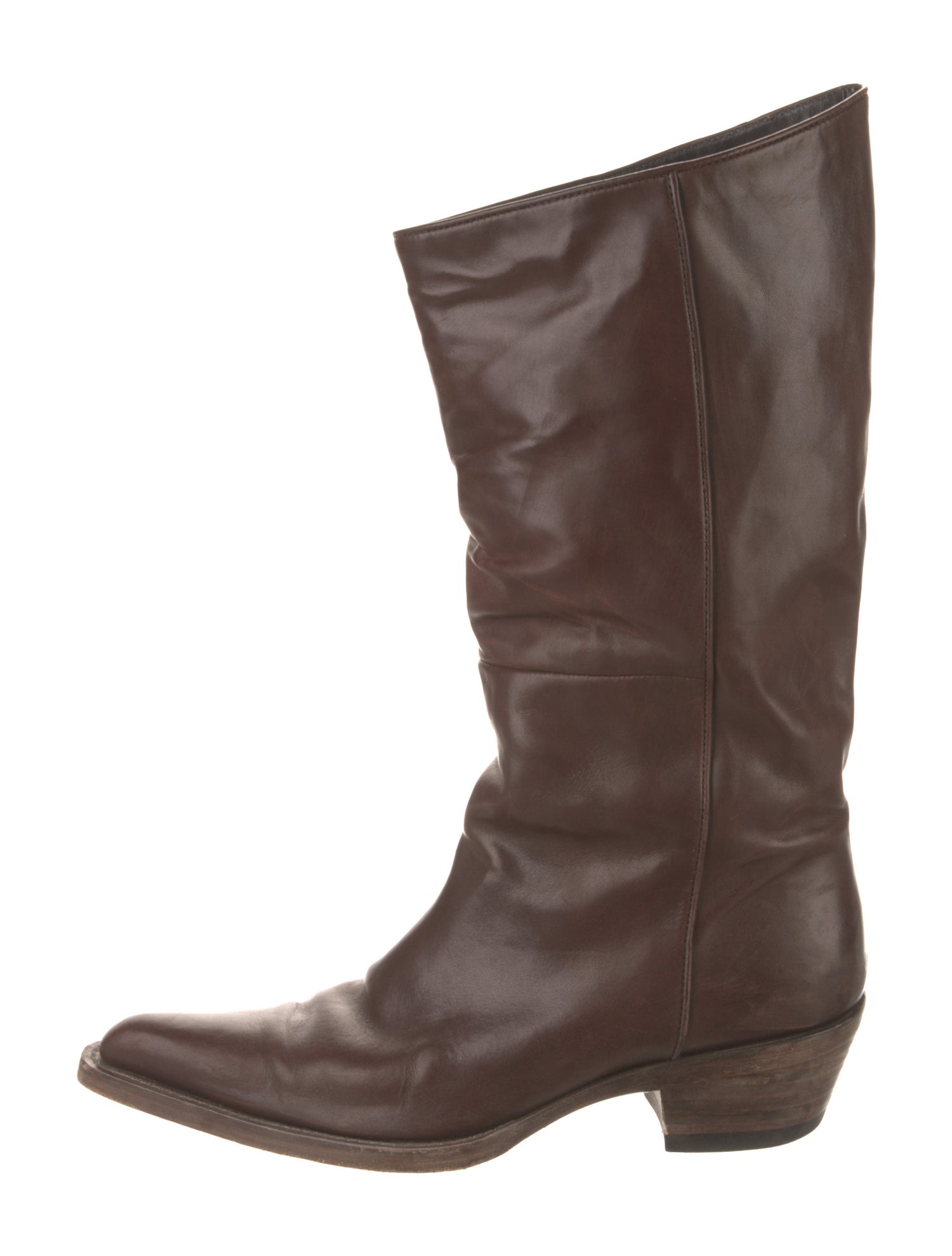 Khaite Leather Western Boots