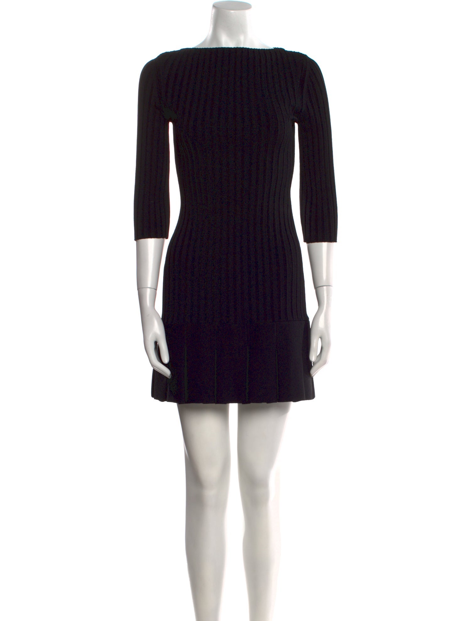 Khaite Bateau Neckline Mini Dress