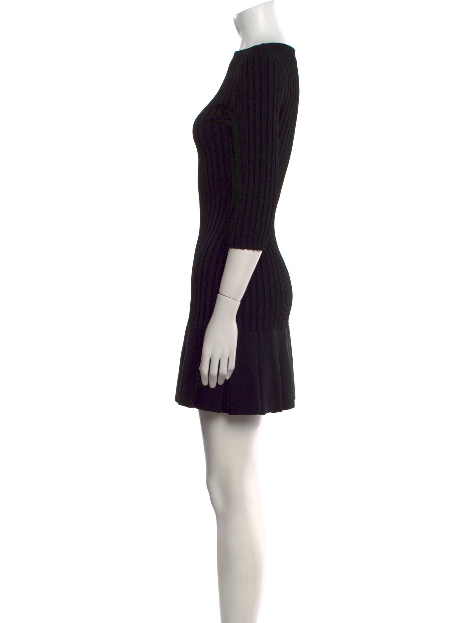 Khaite Bateau Neckline Mini Dress