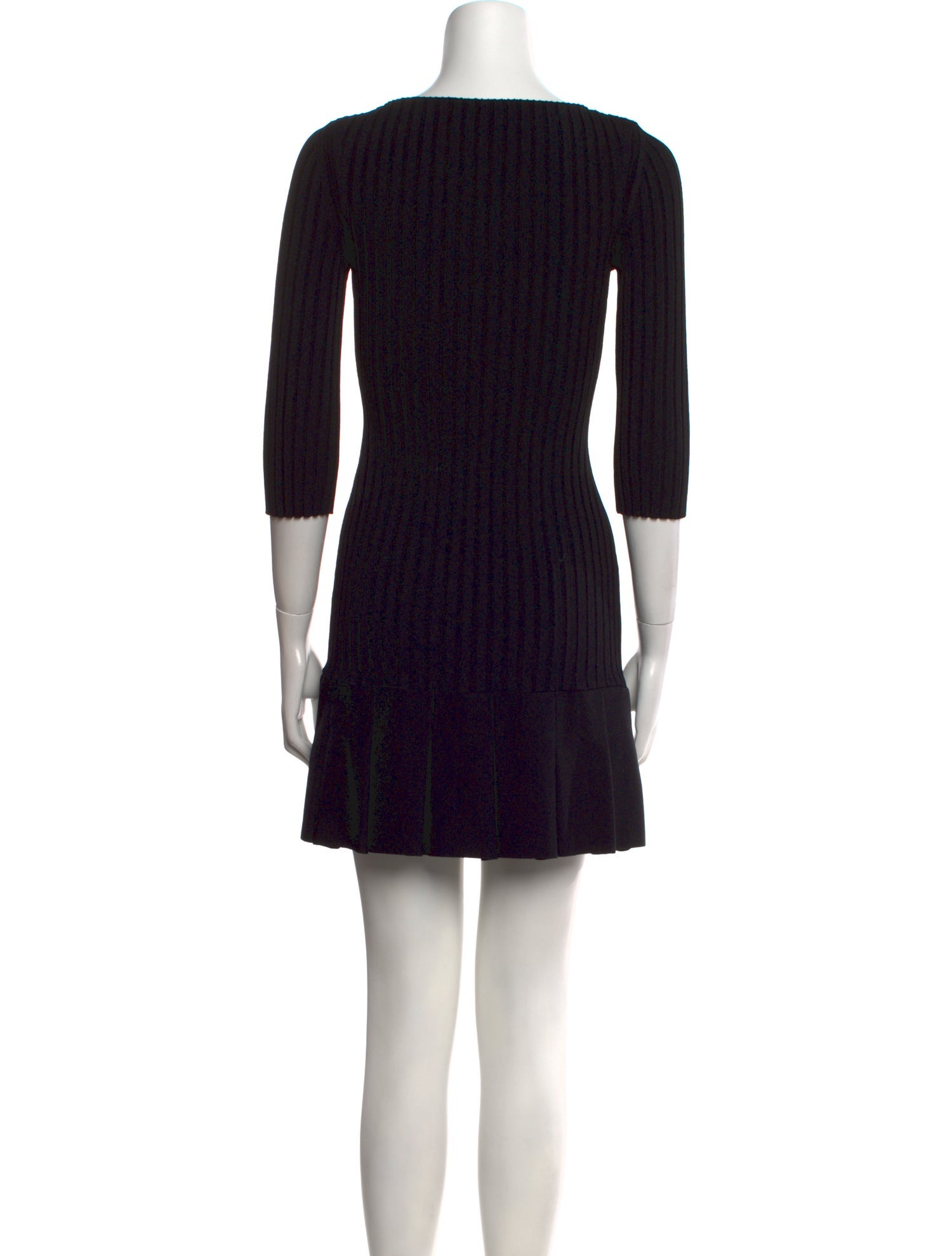 Khaite Bateau Neckline Mini Dress