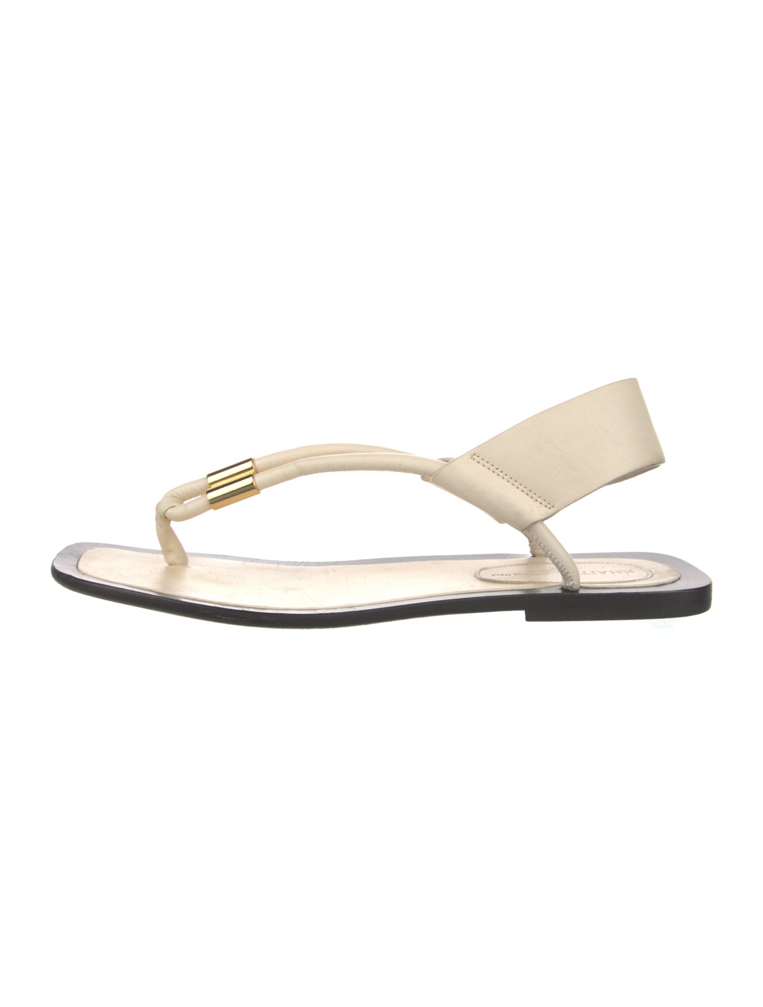Khaite Leather Slingback Sandals