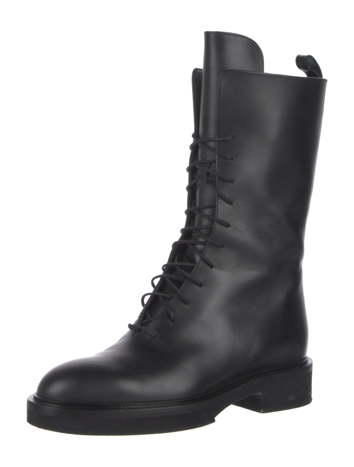Khaite Leather Combat Boots
