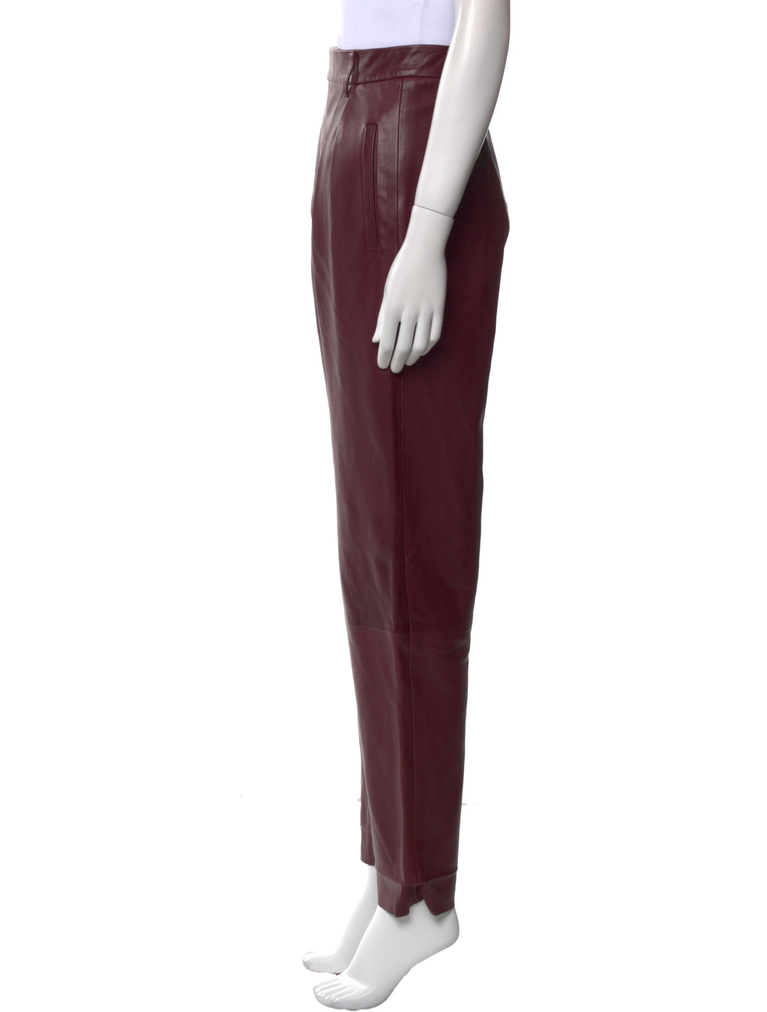 Khaite Leather Skinny Leg Pants