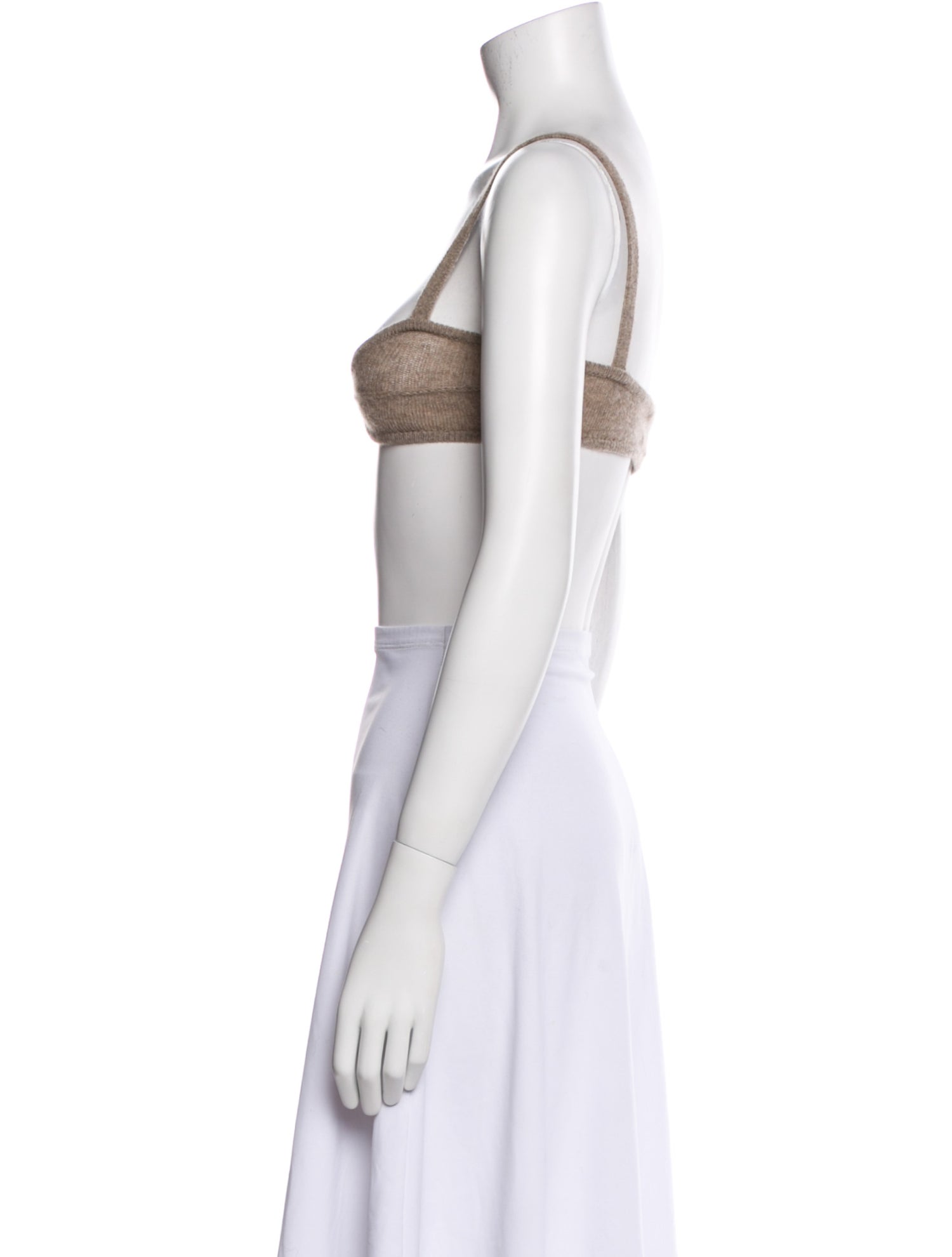 Khaite Cashmere Square Neckline Crop Top