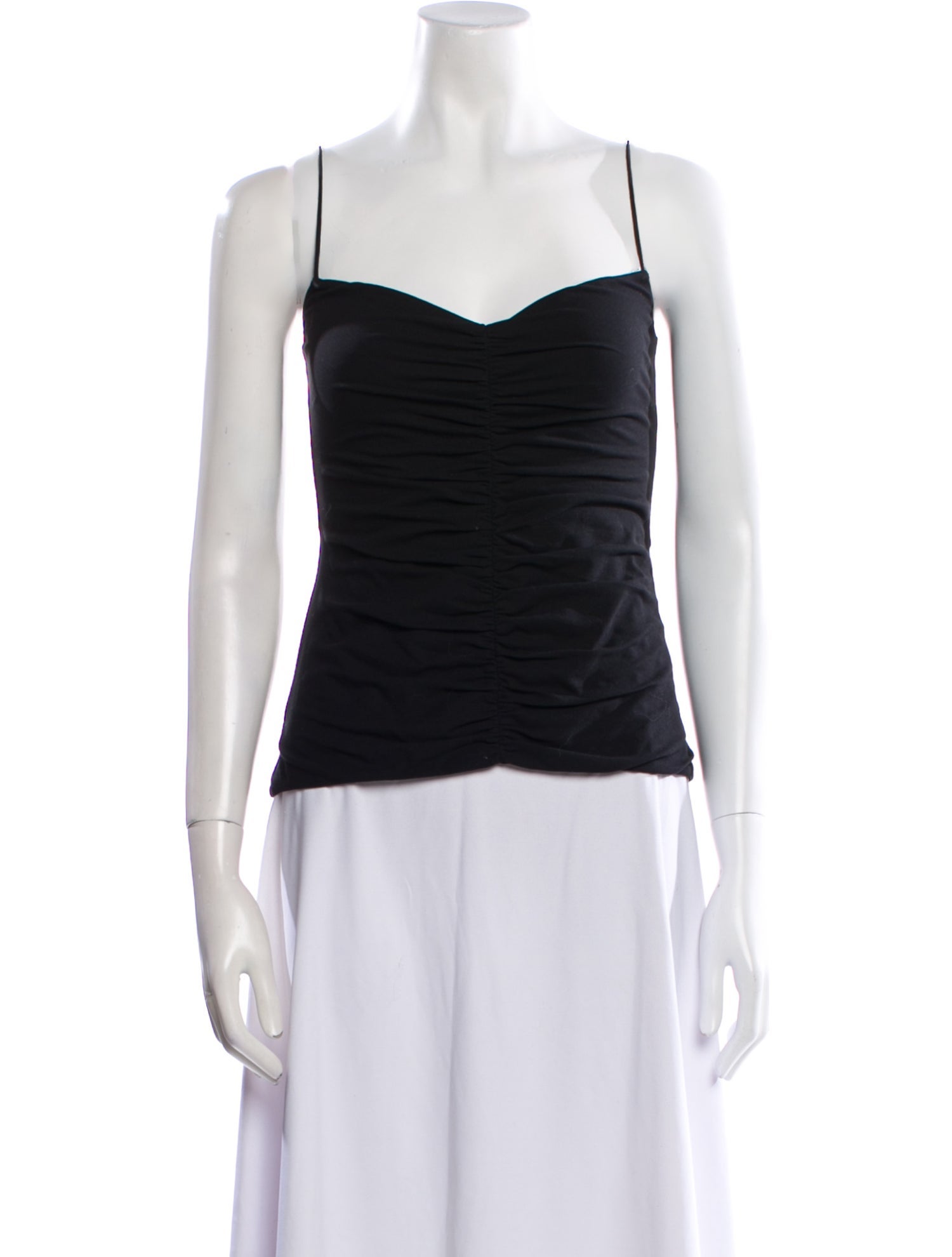 Khaite Square Neckline Sleeveless Top