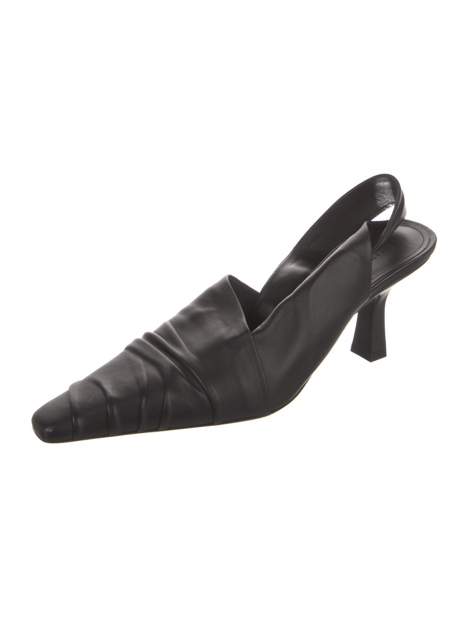 Khaite Leather Pleated Accents Slingback Pumps