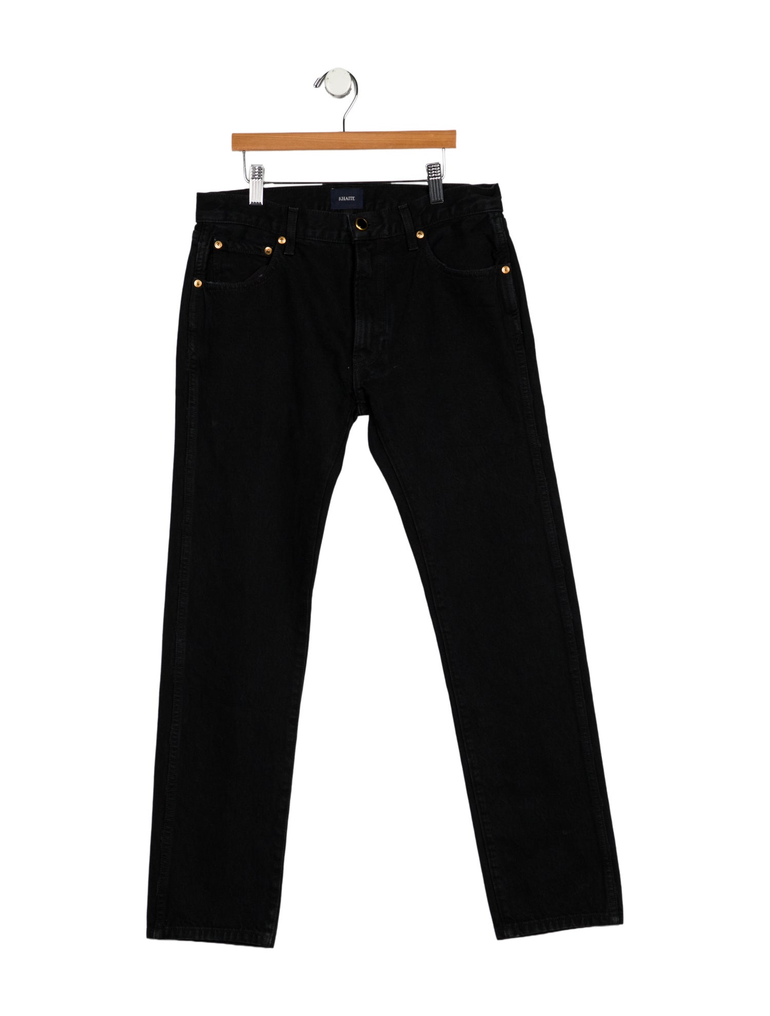 Khaite Mid-Rise Straight Leg Jeans