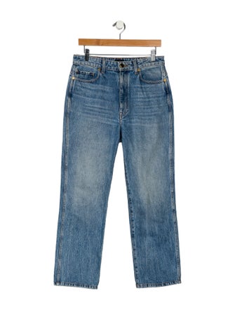 Khaite High-Rise Straight Leg Jeans