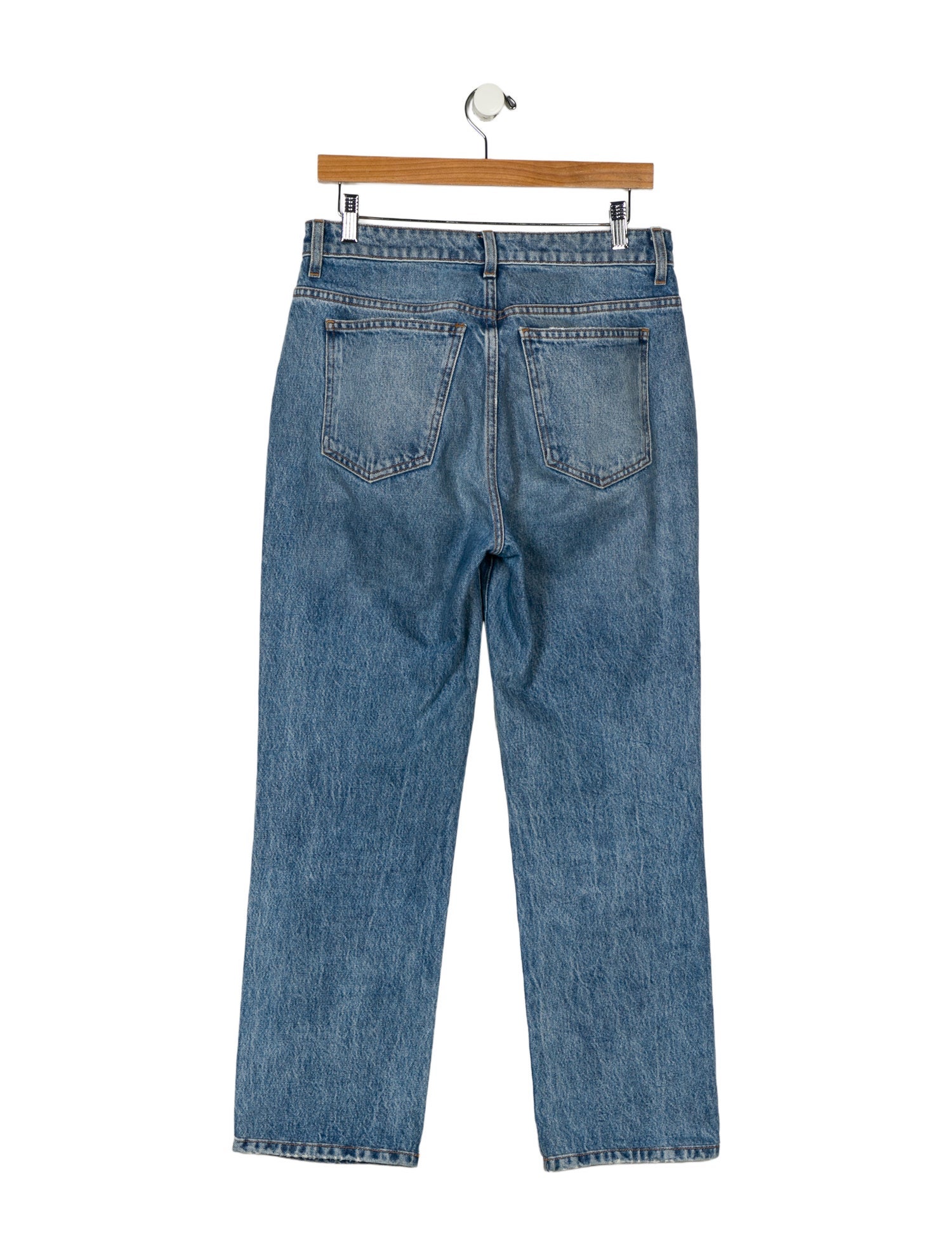 Khaite High-Rise Straight Leg Jeans
