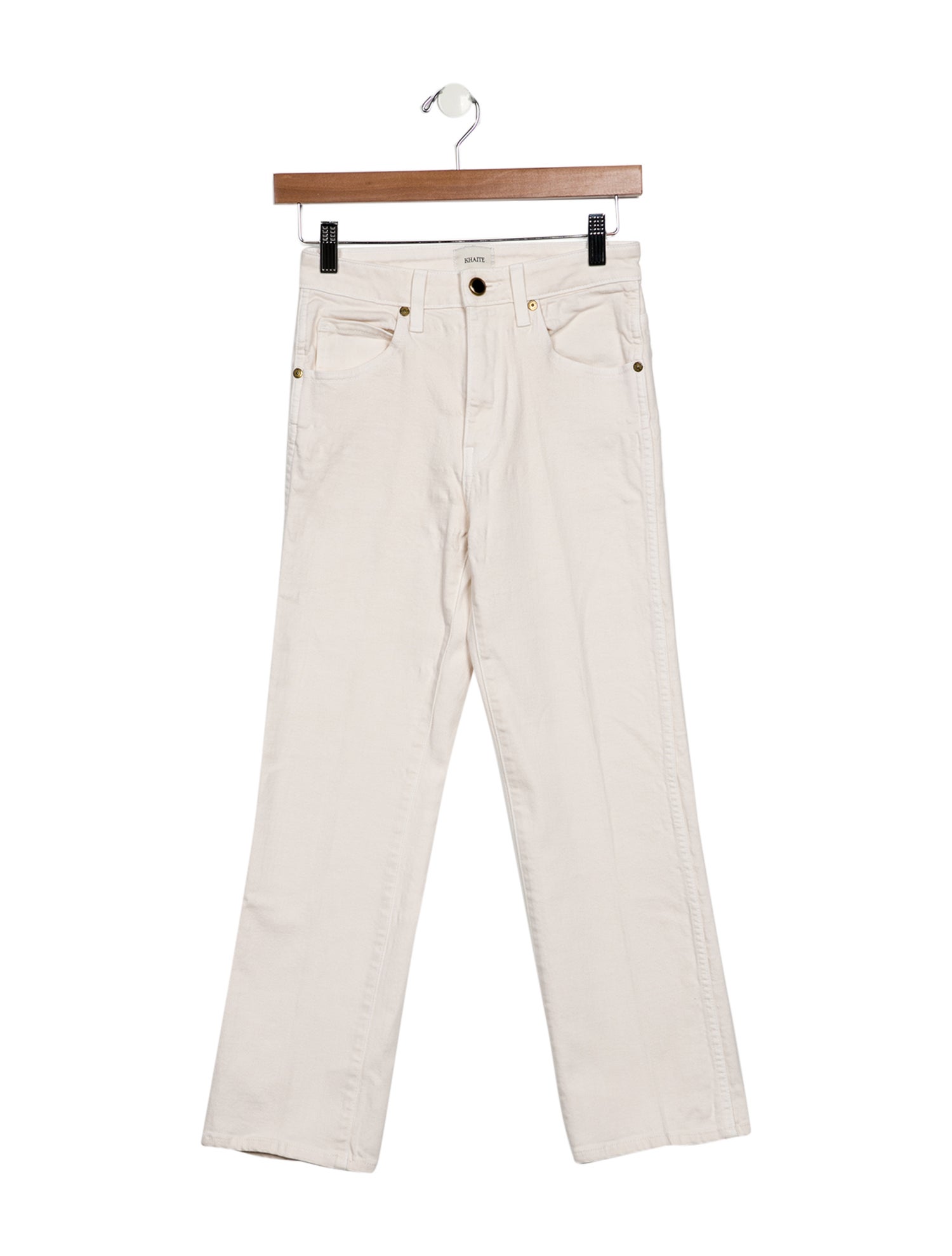 Khaite Mid-Rise Straight Leg Jeans