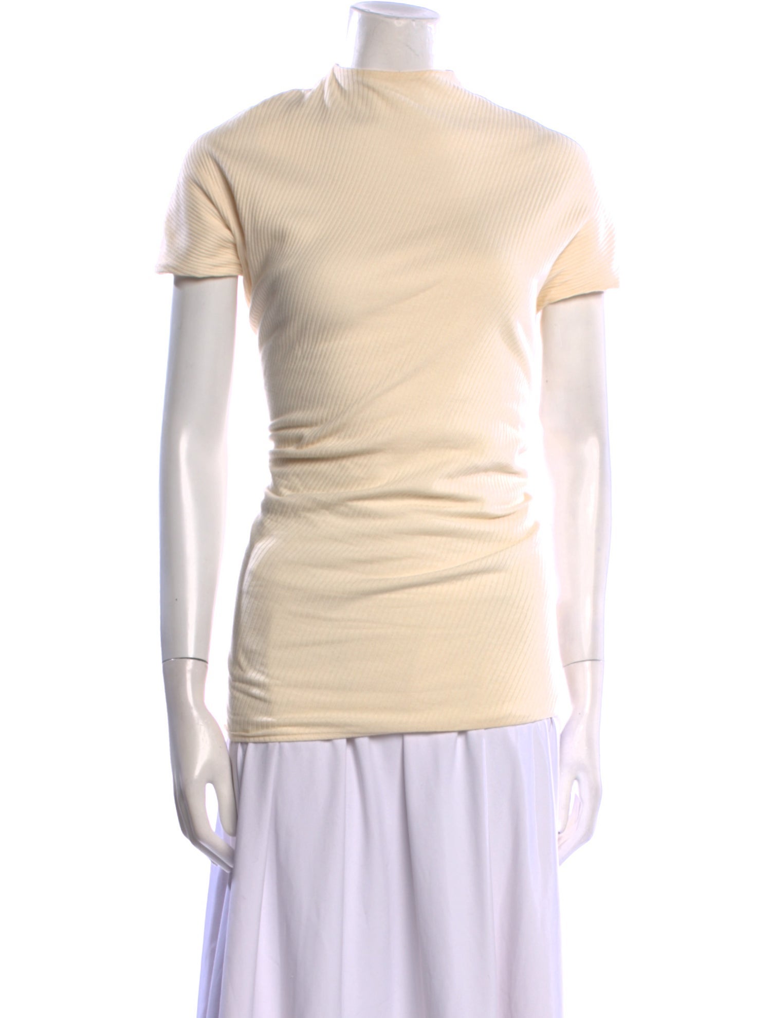 Khaite Mock Neck Short Sleeve Top