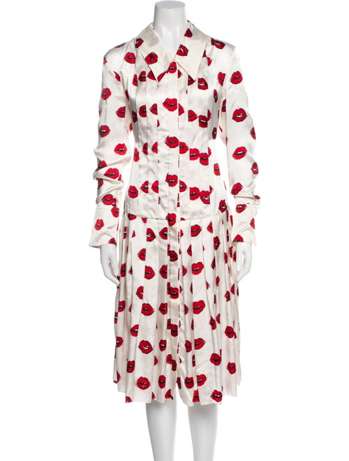 Khaite Printed Midi Length Dress