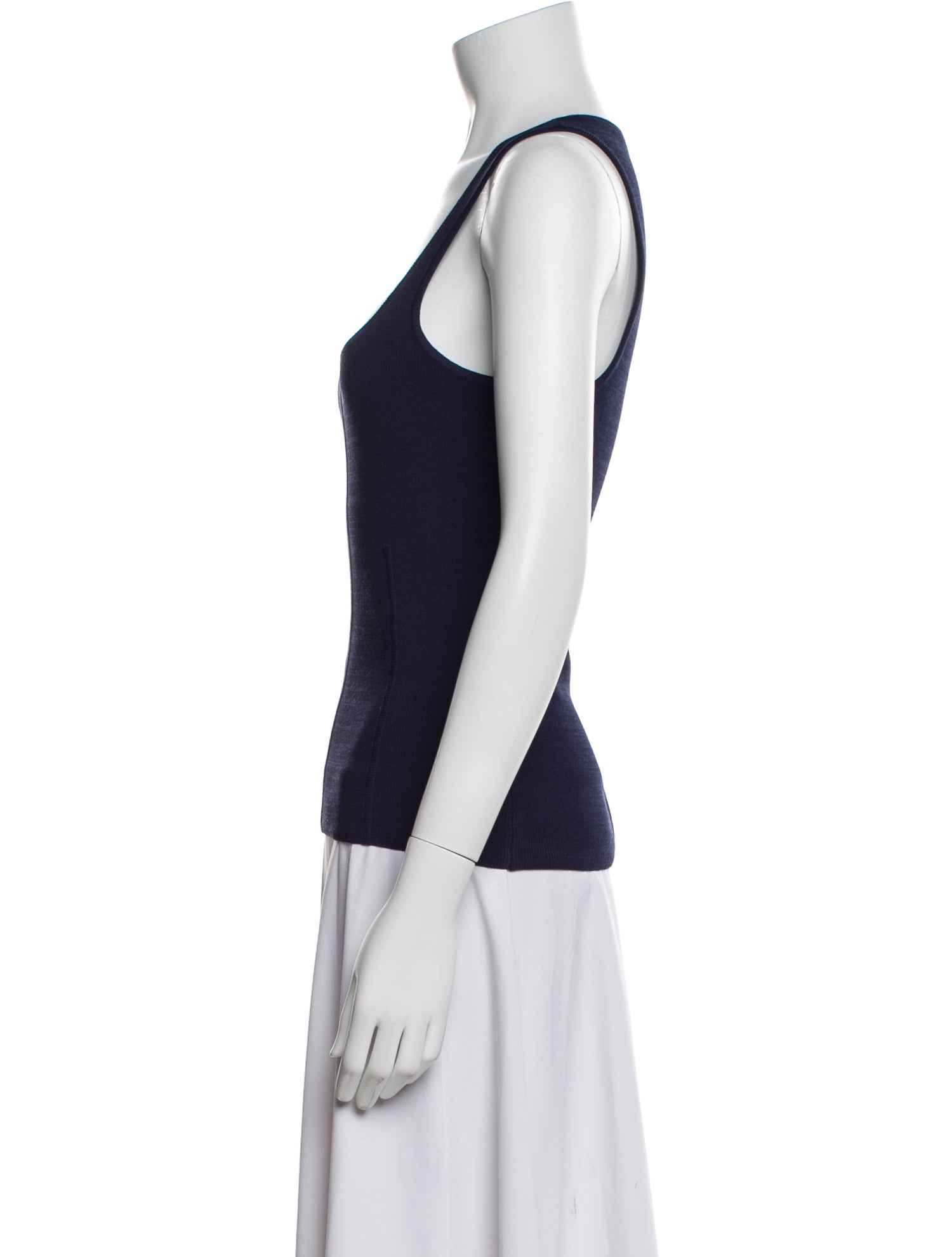 Khaite Square Neckline Sleeveless Top